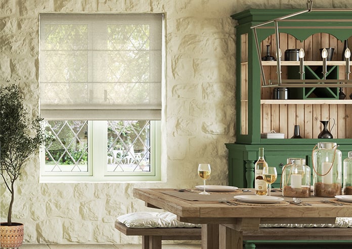 Pescara Voile, Oat - Motorised Roman Blind - Image 3